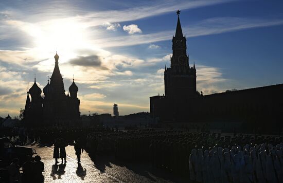 Репетиция  марша, посвященного 77-й годовщине парада 1941 года