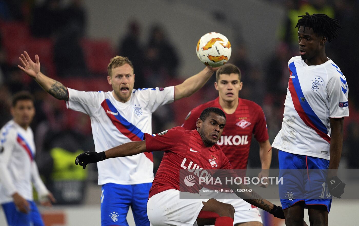 Футбол. Лига Европы. Матч "Спартак" - "Рейнджерс"