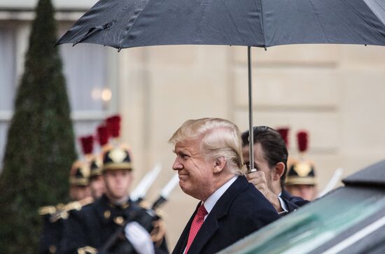 Встреча Э. Макрона и Д. Трампа в Париже