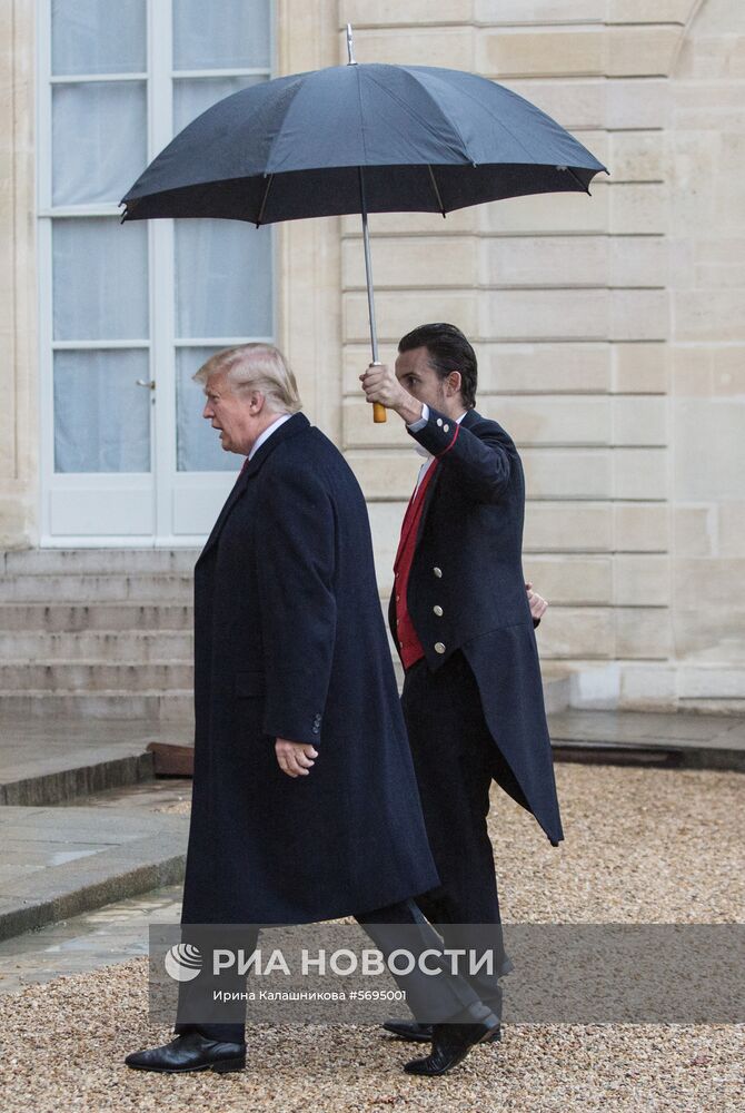 Встреча Э. Макрона и Д. Трампа в Париже