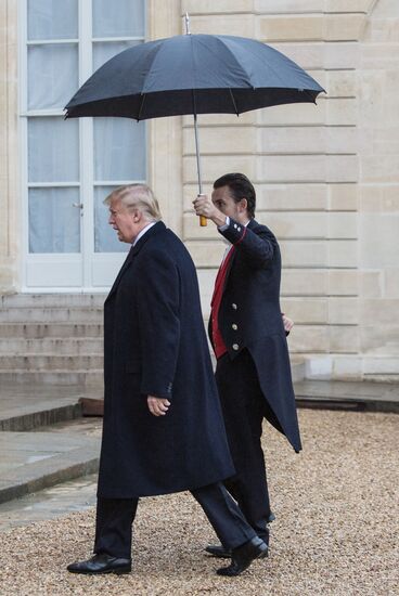 Встреча Э. Макрона и Д. Трампа в Париже