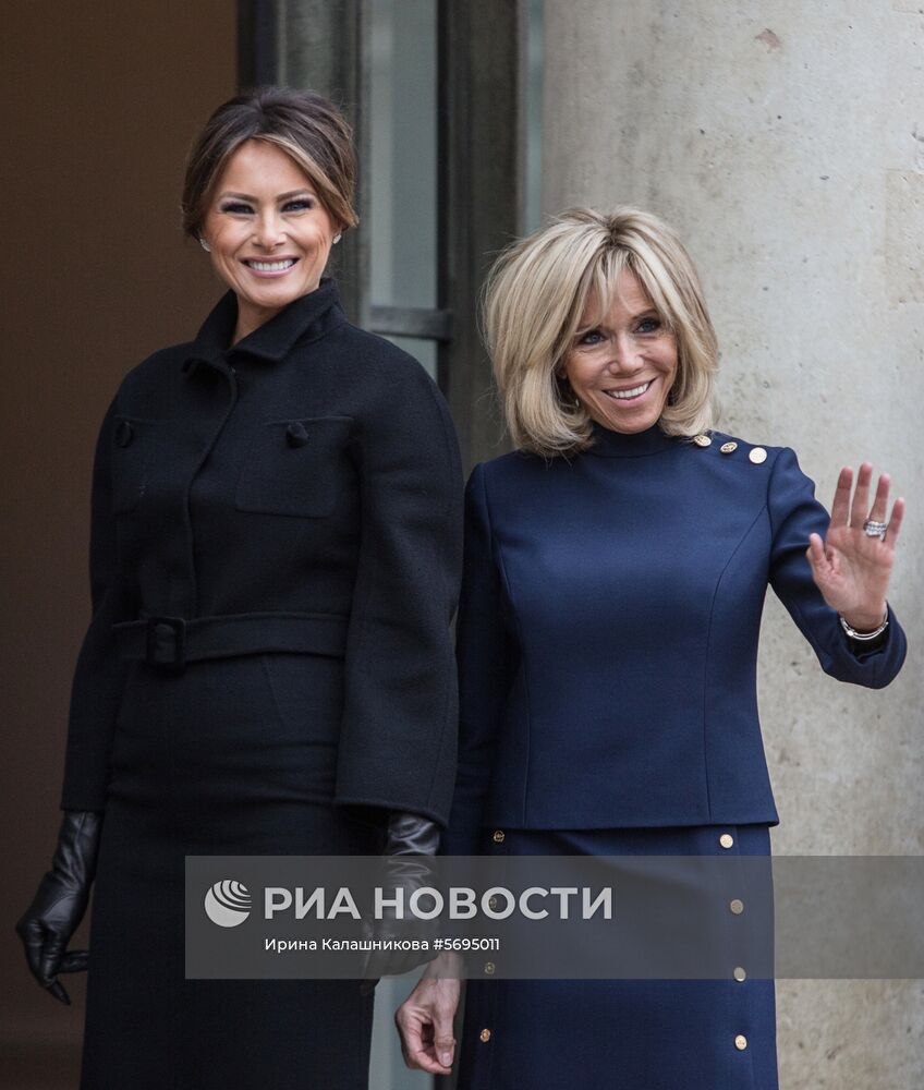 Встреча Э. Макрона и Д. Трампа в Париже