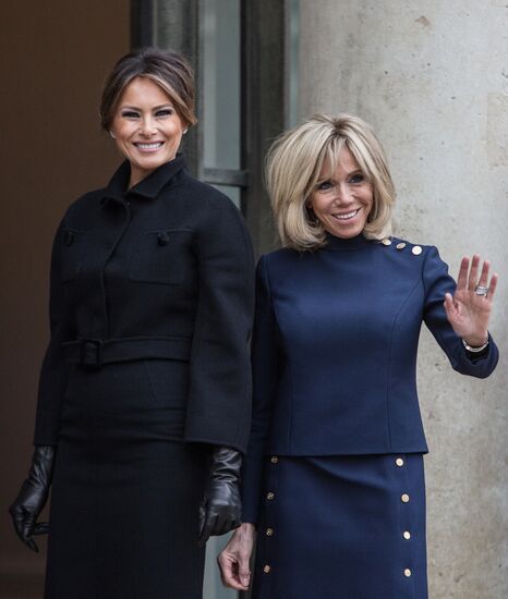 Встреча Э. Макрона и Д. Трампа в Париже