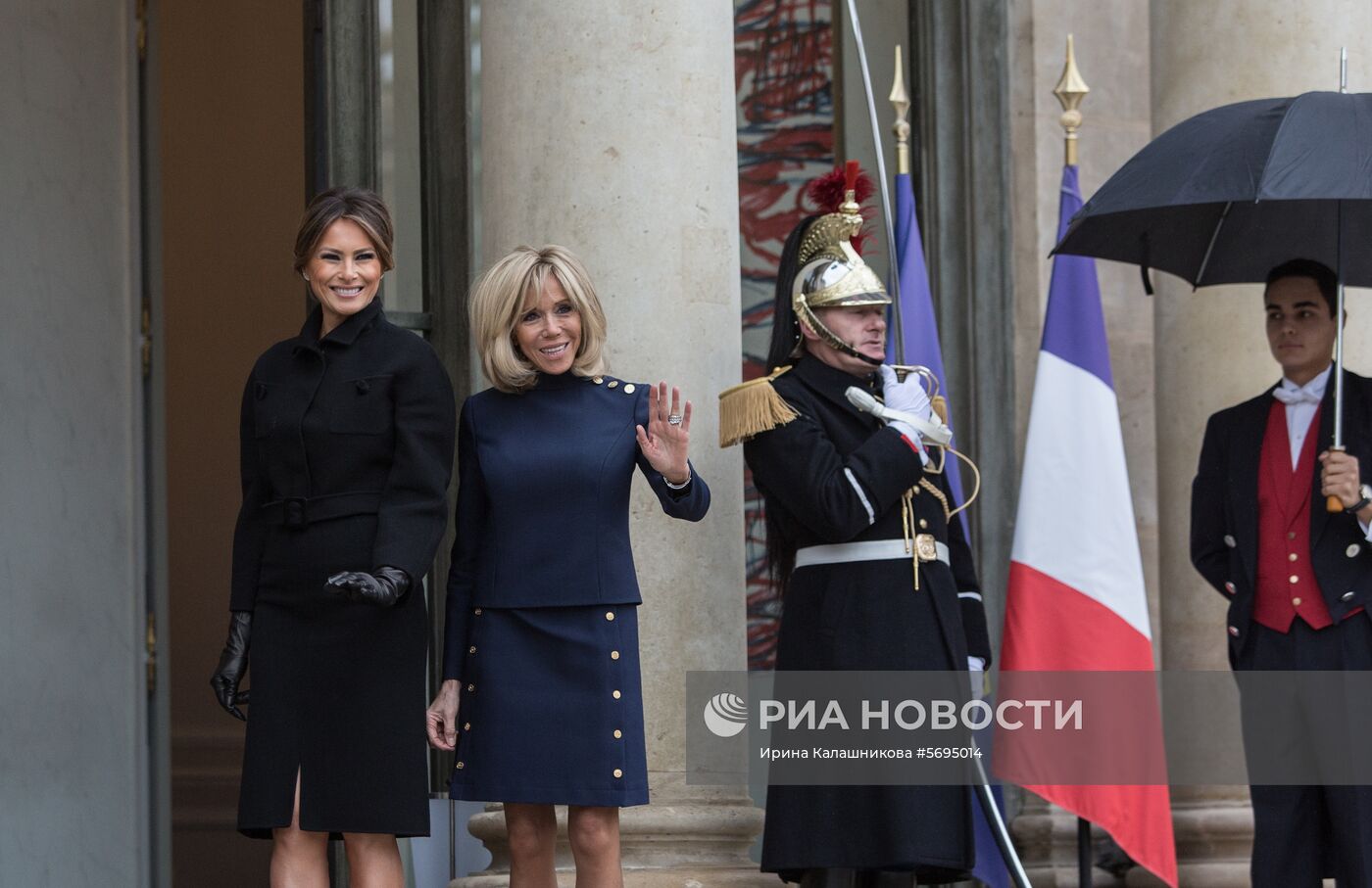 Встреча Э. Макрона и Д. Трампа в Париже