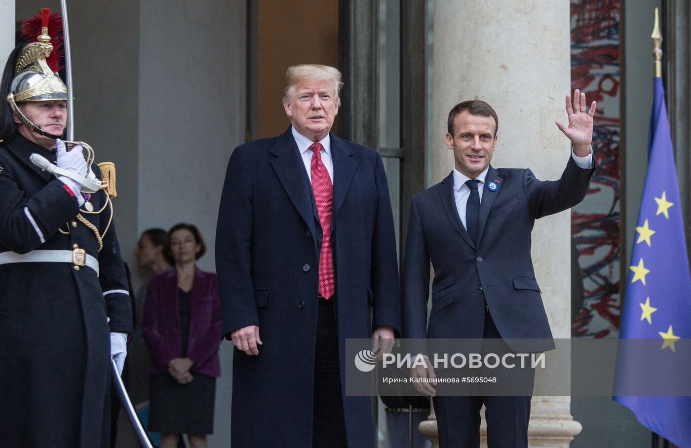 Встреча Э. Макрона и Д. Трампа в Париже