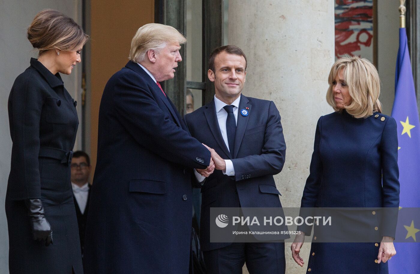 Встреча Э. Макрона и Д. Трампа в Париже