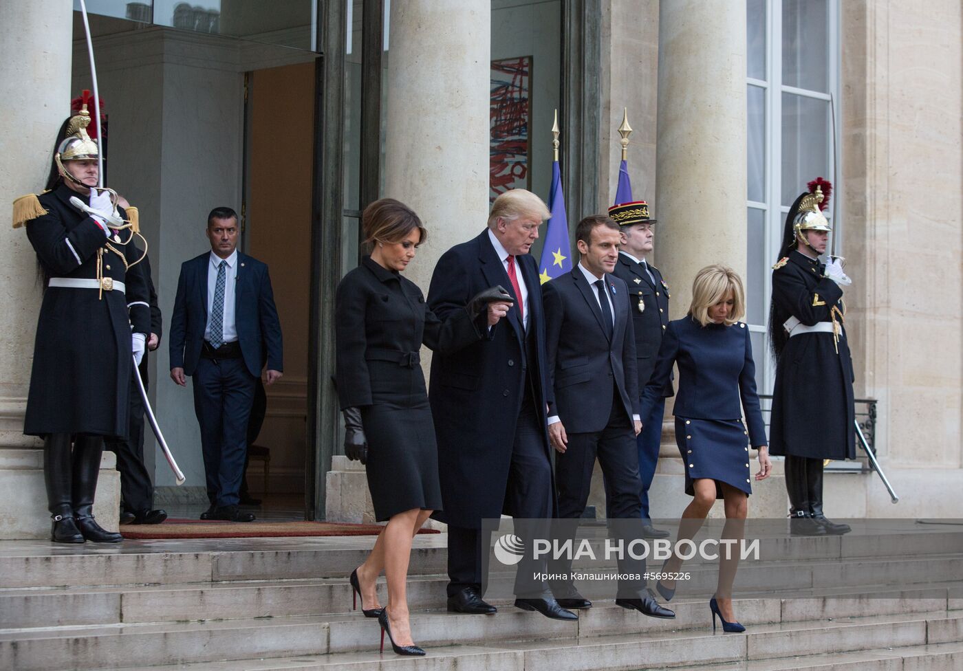 Встреча Э. Макрона и Д. Трампа в Париже