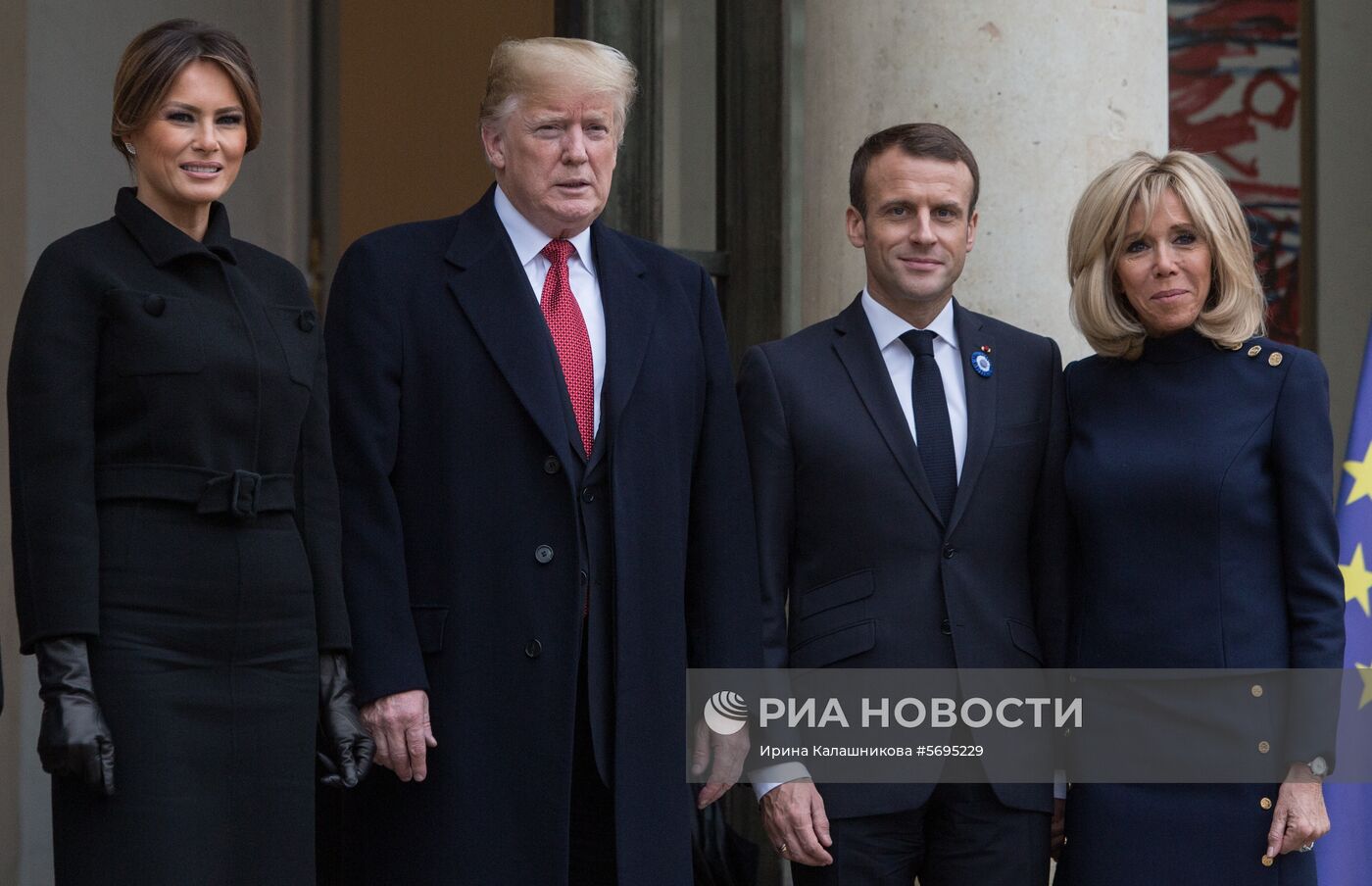 Встреча Э. Макрона и Д. Трампа в Париже