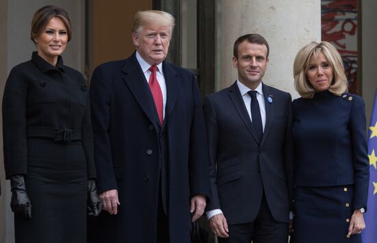 Встреча Э. Макрона и Д. Трампа в Париже