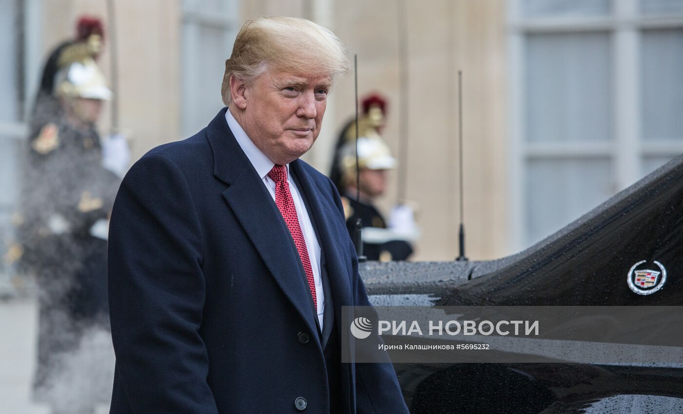 Встреча Э. Макрона и Д. Трампа в Париже