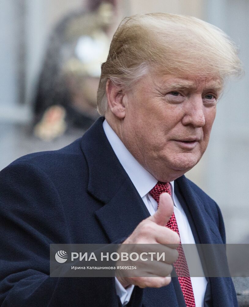 Встреча Э. Макрона и Д. Трампа в Париже