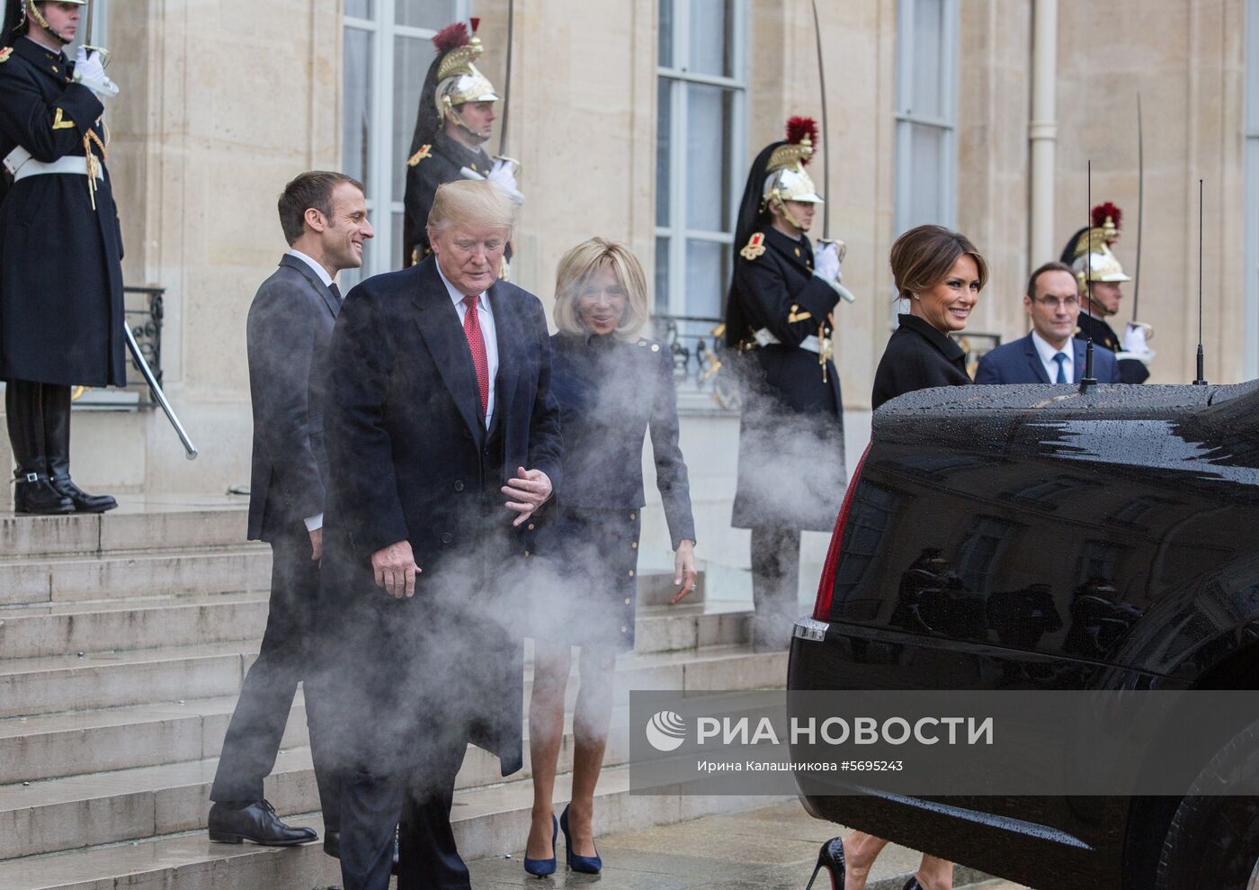 Встреча Э. Макрона и Д. Трампа в Париже