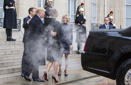 Встреча Э. Макрона и Д. Трампа в Париже