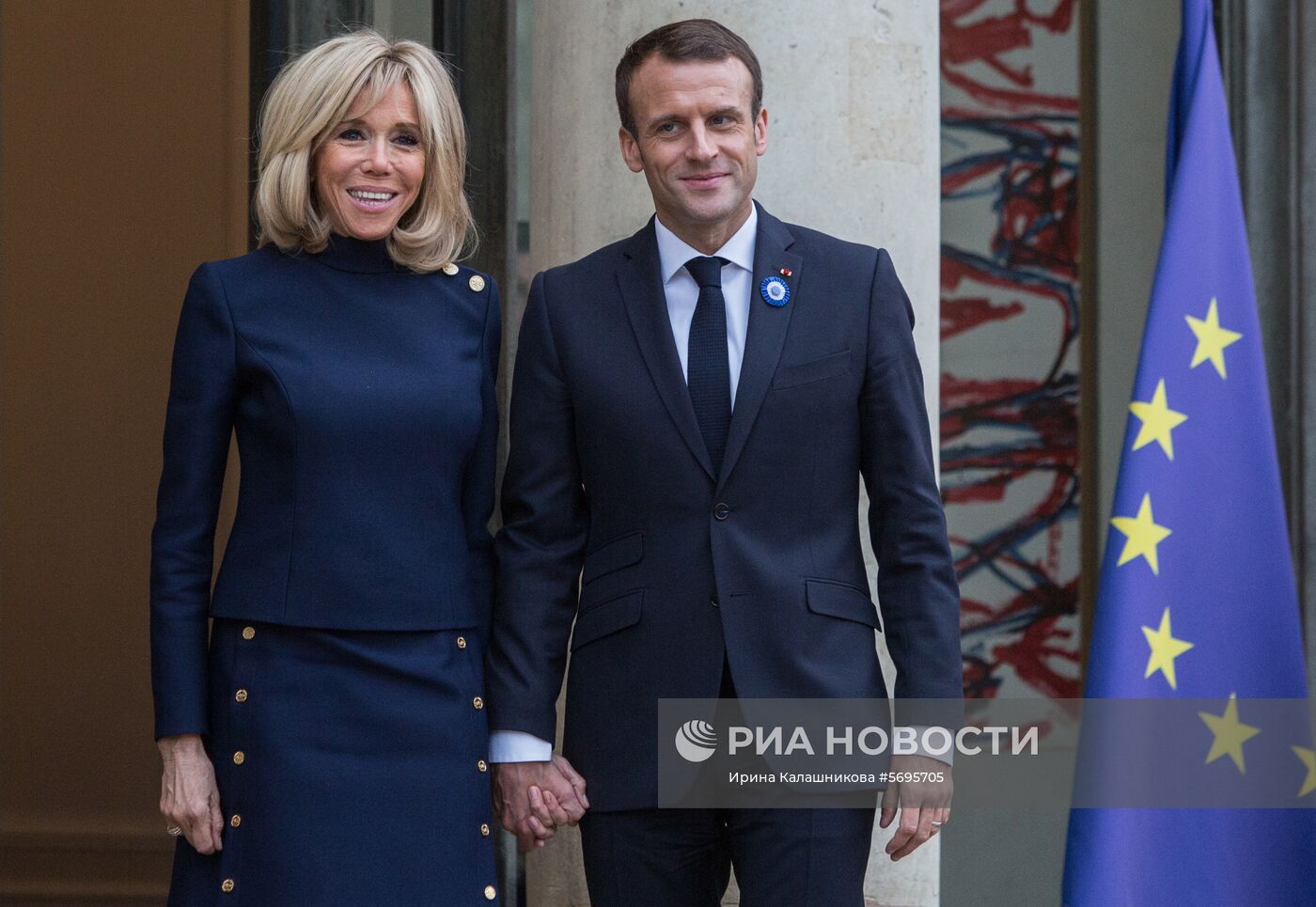 Встреча Э. Макрона и Д. Трампа в Париже