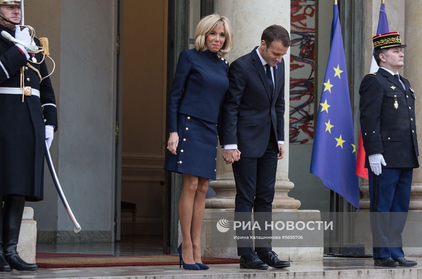 Встреча Э. Макрона и Д. Трампа в Париже