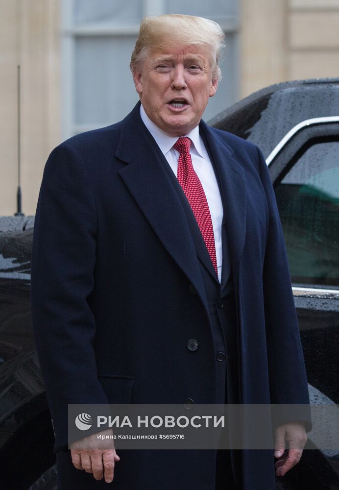 Встреча Э. Макрона и Д. Трампа в Париже