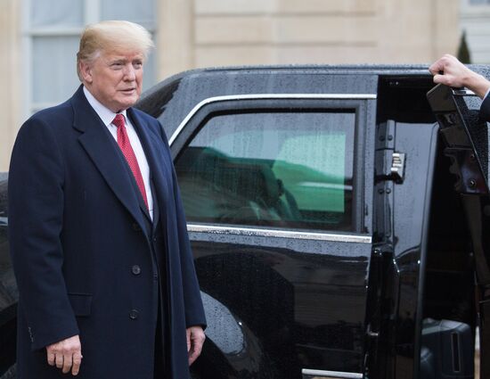 Встреча Э. Макрона и Д. Трампа в Париже