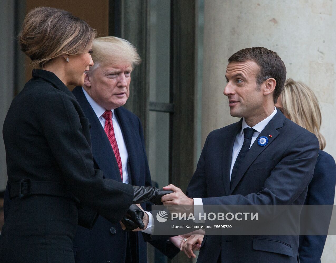 Встреча Э. Макрона и Д. Трампа в Париже