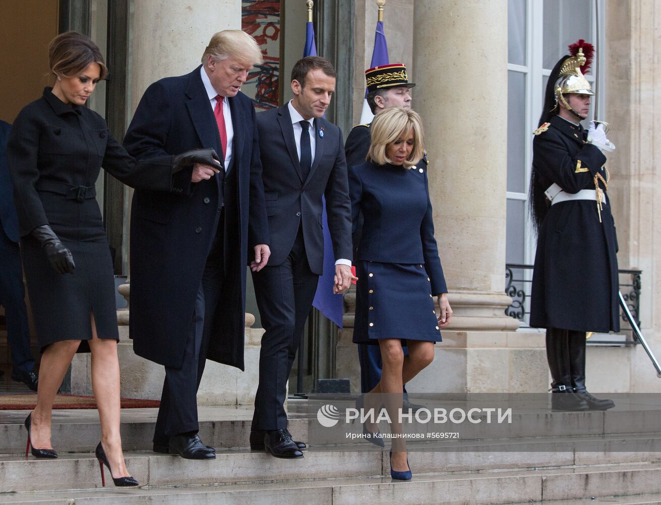 Встреча Э. Макрона и Д. Трампа в Париже