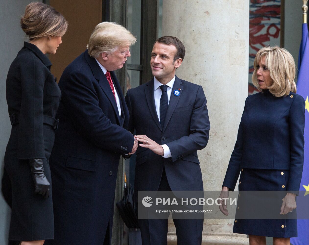 Встреча Э. Макрона и Д. Трампа в Париже