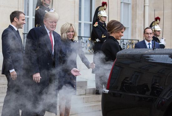 Встреча Э. Макрона и Д. Трампа в Париже