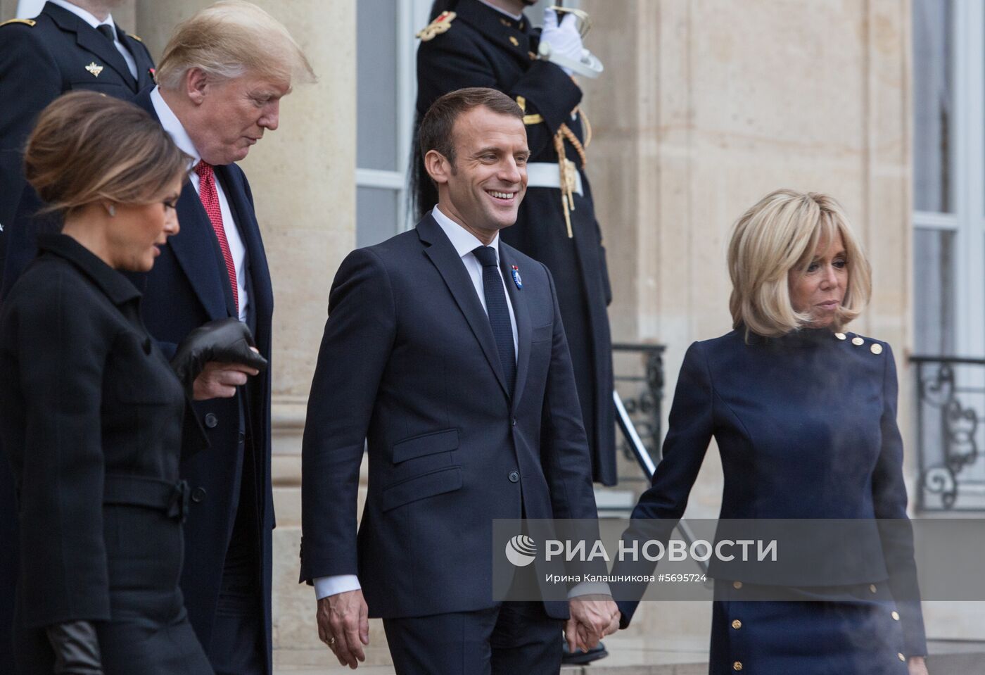 Встреча Э. Макрона и Д. Трампа в Париже