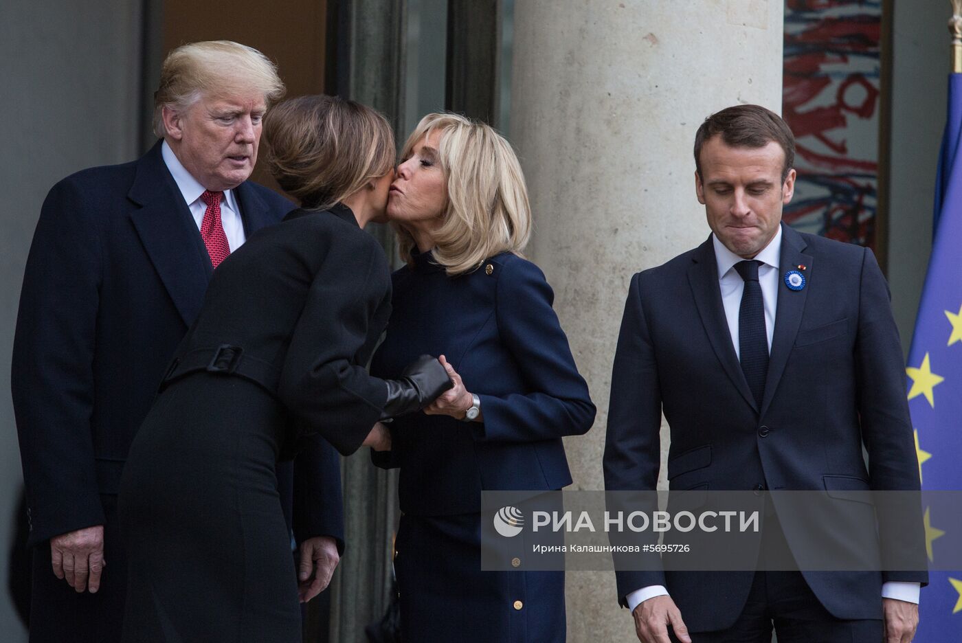 Встреча Э. Макрона и Д. Трампа в Париже