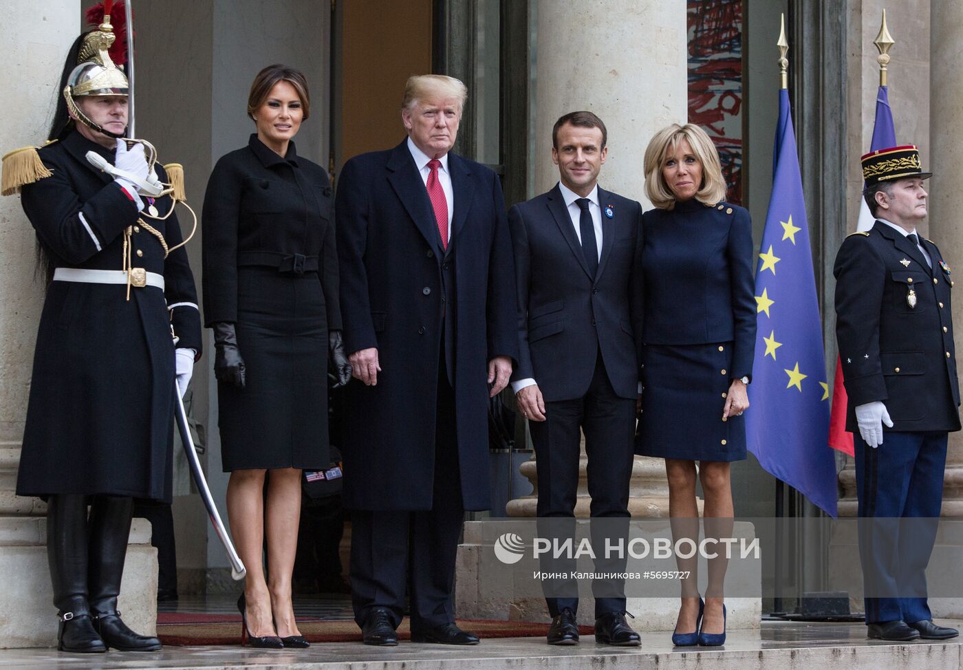 Встреча Э. Макрона и Д. Трампа в Париже