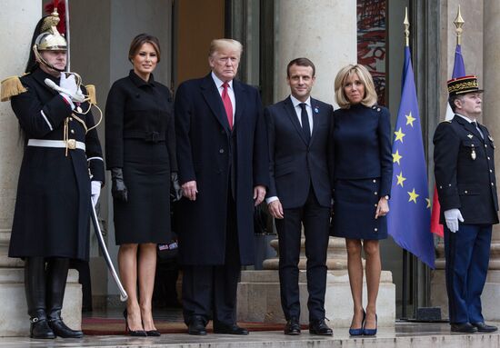 Встреча Э. Макрона и Д. Трампа в Париже