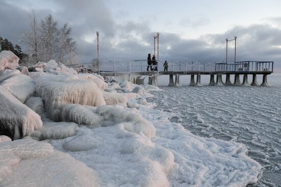 Первые морозы в Новосибирске