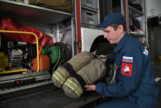 Пожарное оборудование в  деловом центре "Москва-Сити"
