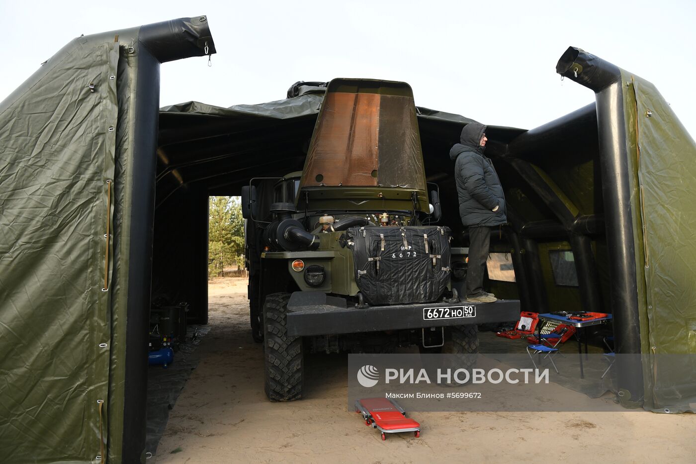 Сборы главного автобронетанкового управления на полигоне в Мулино