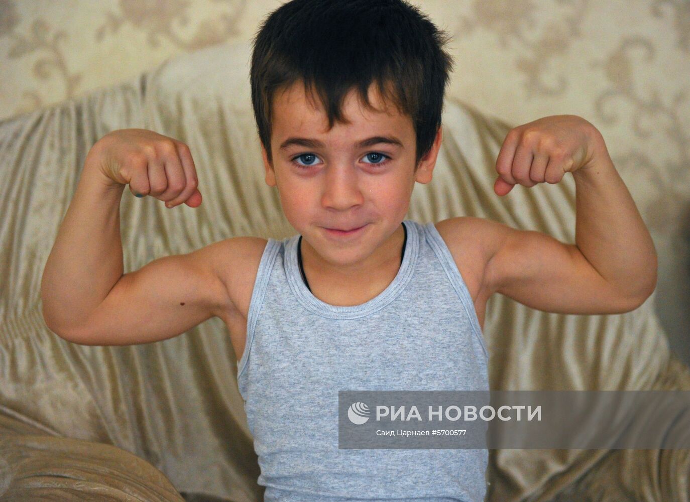 Пятилетний житель чеченского села Дуба-Юрт Рахим Куриев