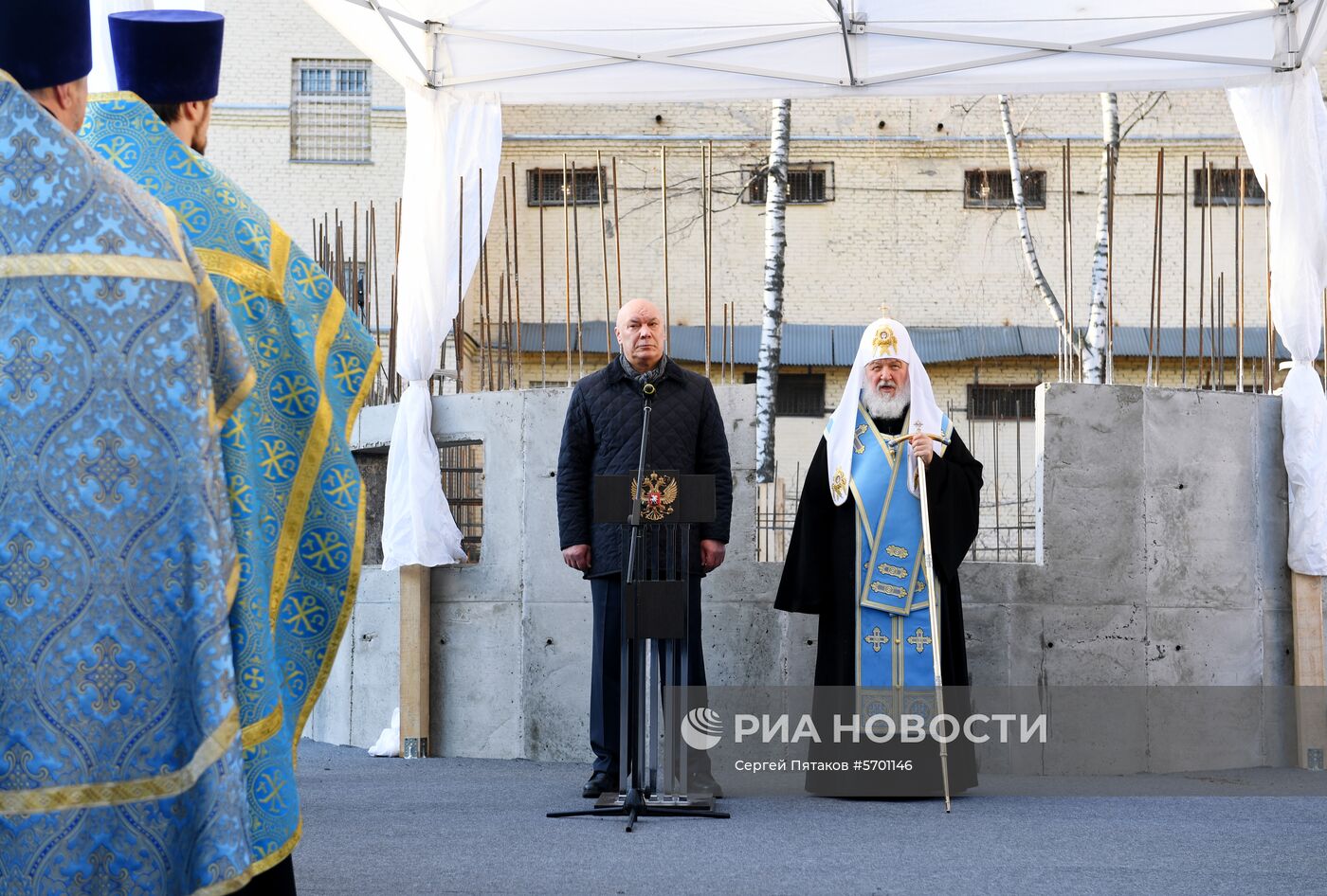 Закладка камня в основание храма в СИЗО №1 "Матросская тишина"