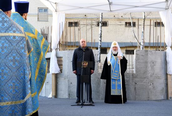 Закладка камня в основание храма в СИЗО №1 "Матросская тишина"