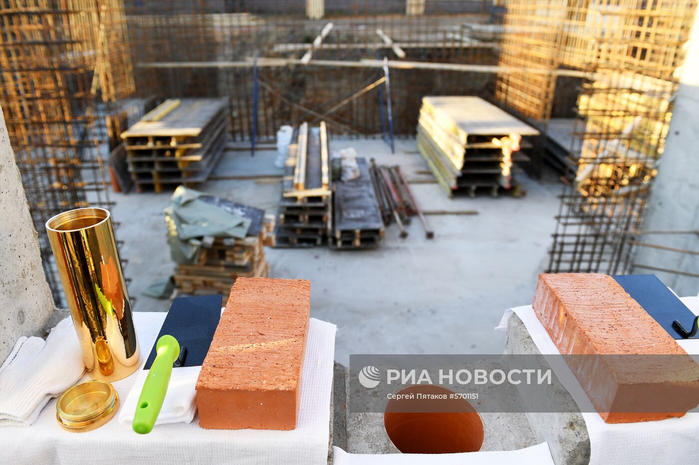 Закладка камня в основание храма в СИЗО №1 "Матросская тишина"