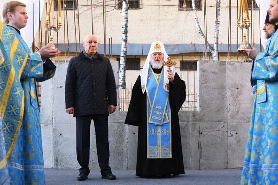 Закладка камня в основание храма в СИЗО №1 "Матросская тишина"