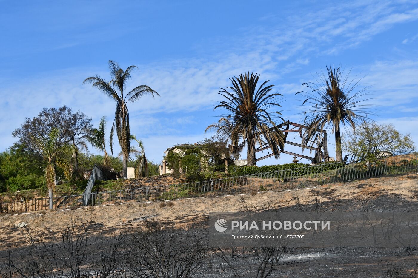 Последствия лесных пожаров в Калифорнии