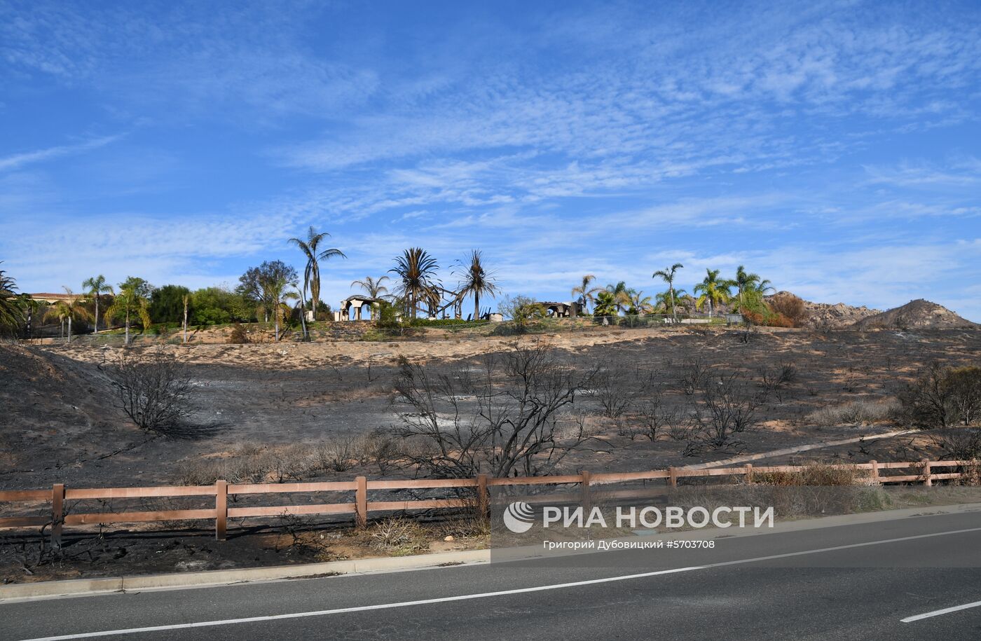 Последствия лесных пожаров в Калифорнии