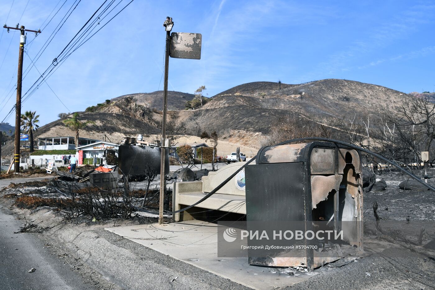 Последствия лесных пожаров в Калифорнии