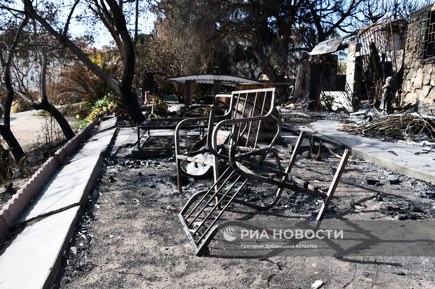 Последствия лесных пожаров в Калифорнии