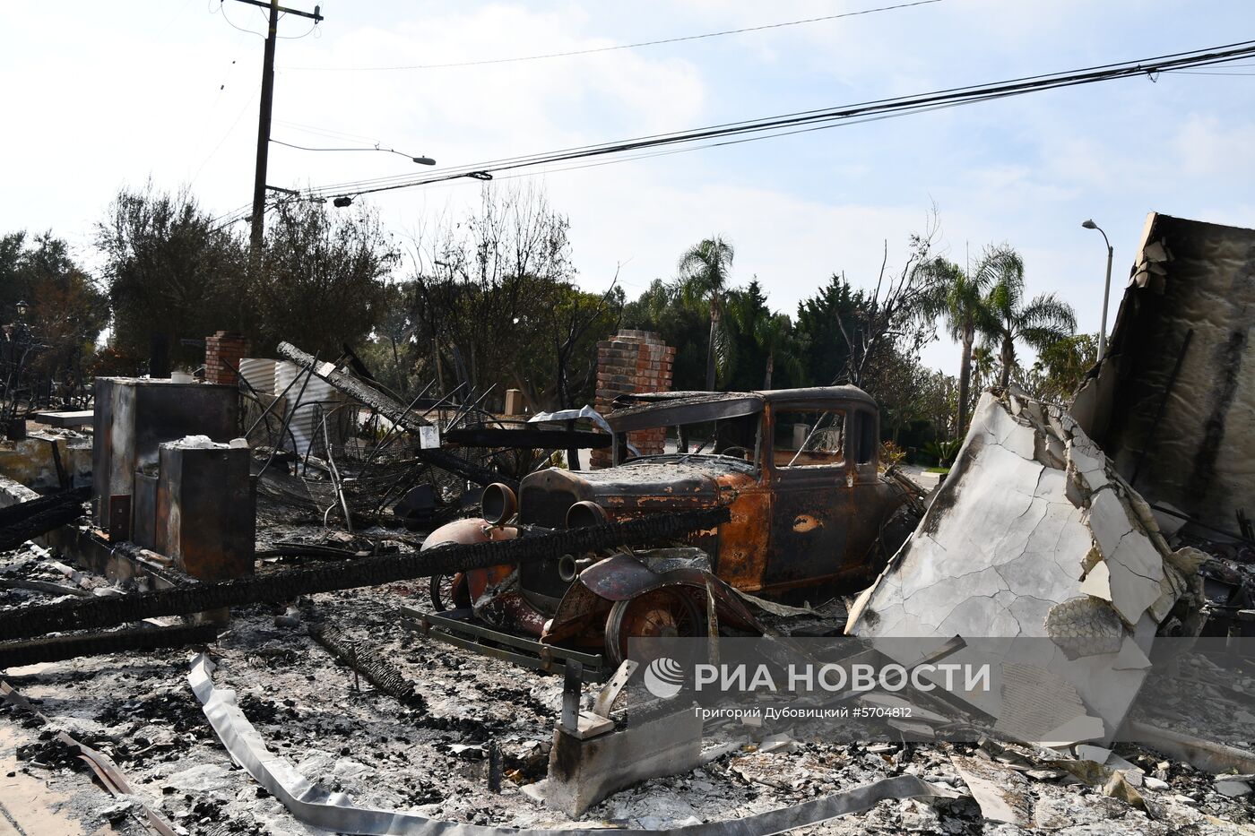 Последствия лесных пожаров в Калифорнии
