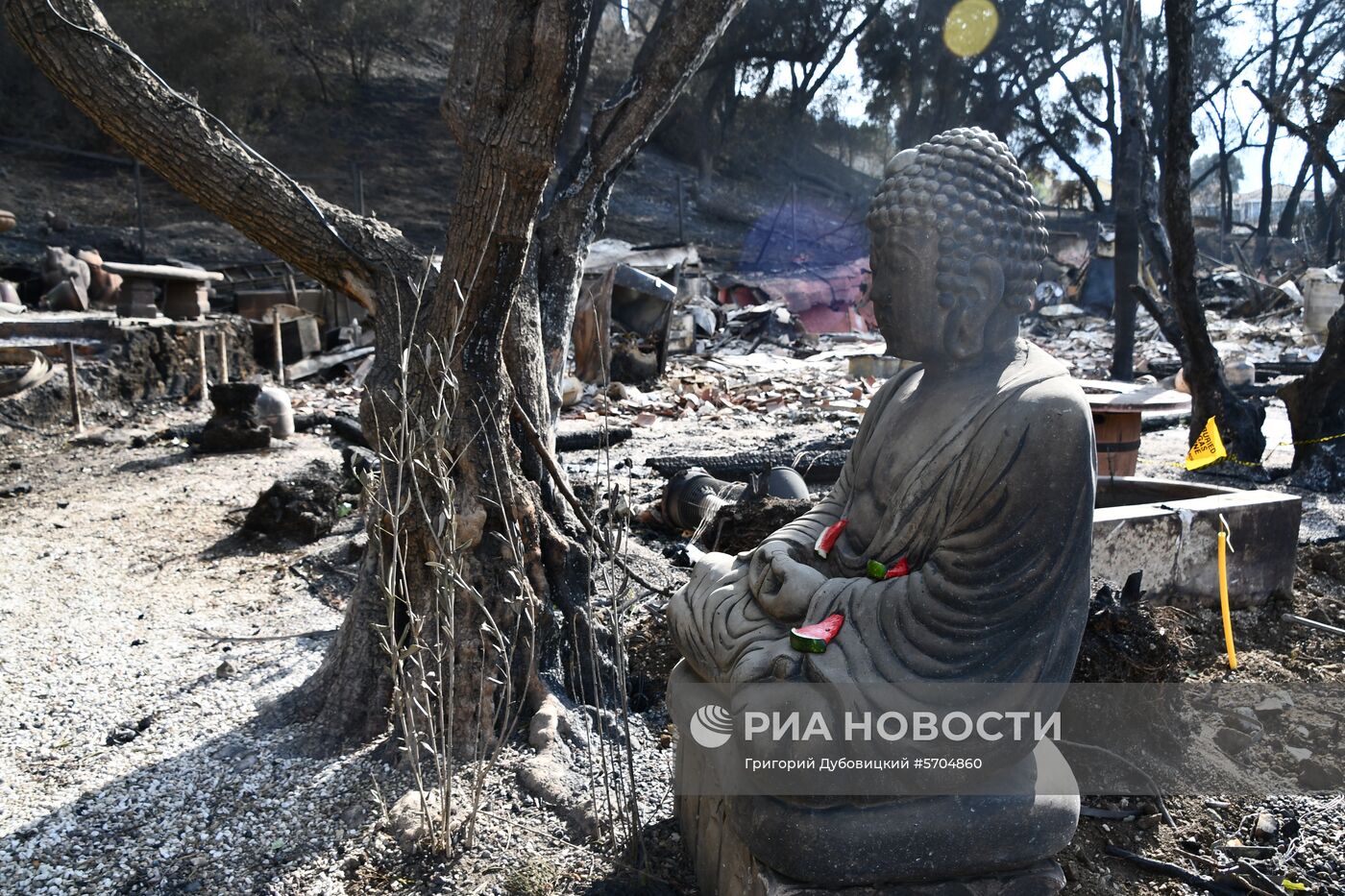 Последствия лесных пожаров в Калифорнии