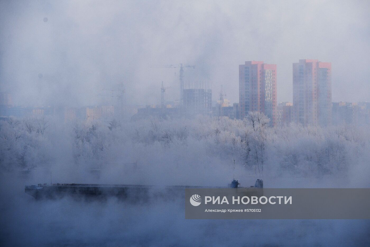 Сильные морозы в Красноярском крае
