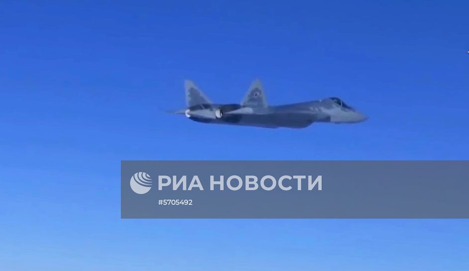 Полеты новейших истребителей Су-57 в Сирии
