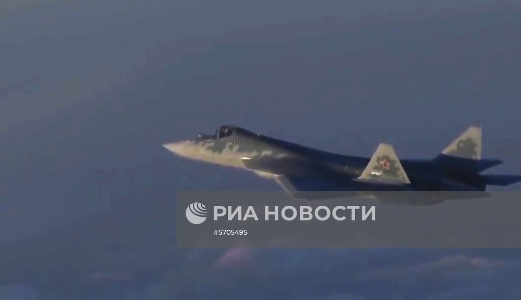 Полеты новейших истребителей Су-57 в Сирии