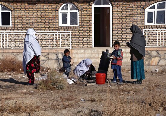 Беженцы из провинции Газни в Афганистане