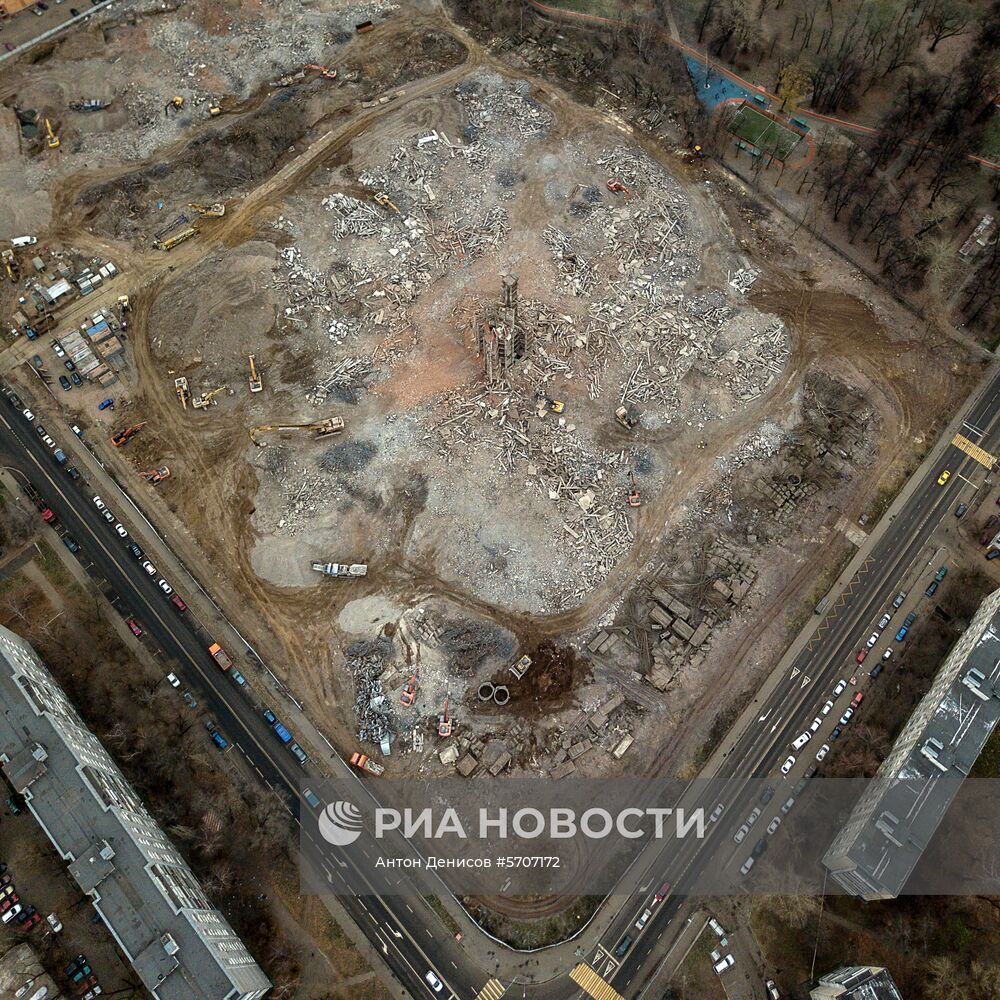 Завершается снос Ховринской больницы в Москве