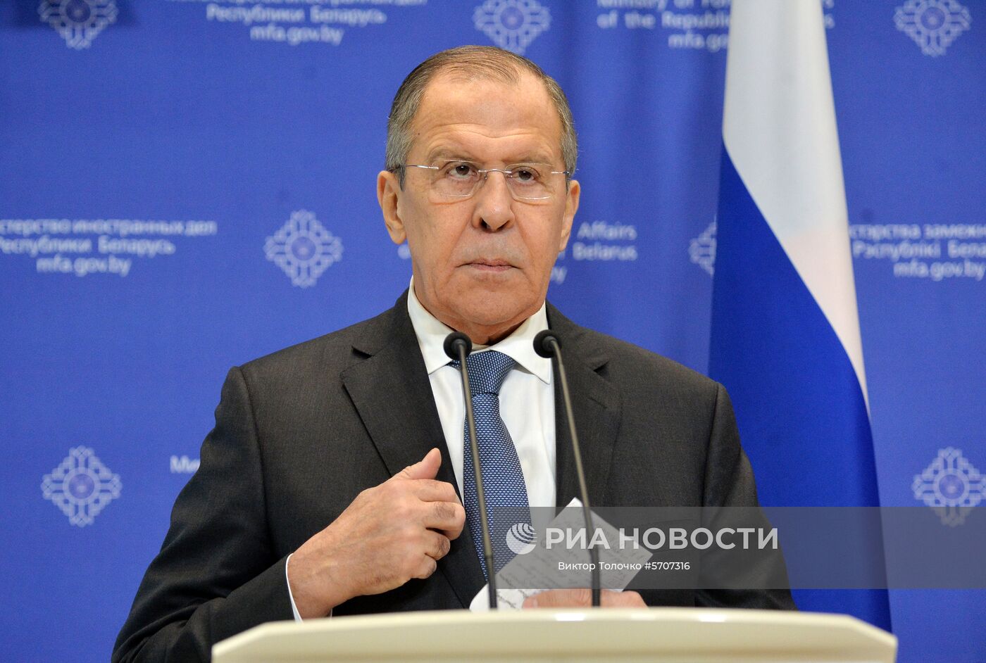 Рабочий визит главы МИД РФ С. Лаврова в Минск