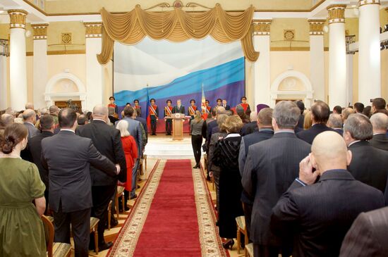 Инаугурация избранного главы ЛНР Л. Пасечника 